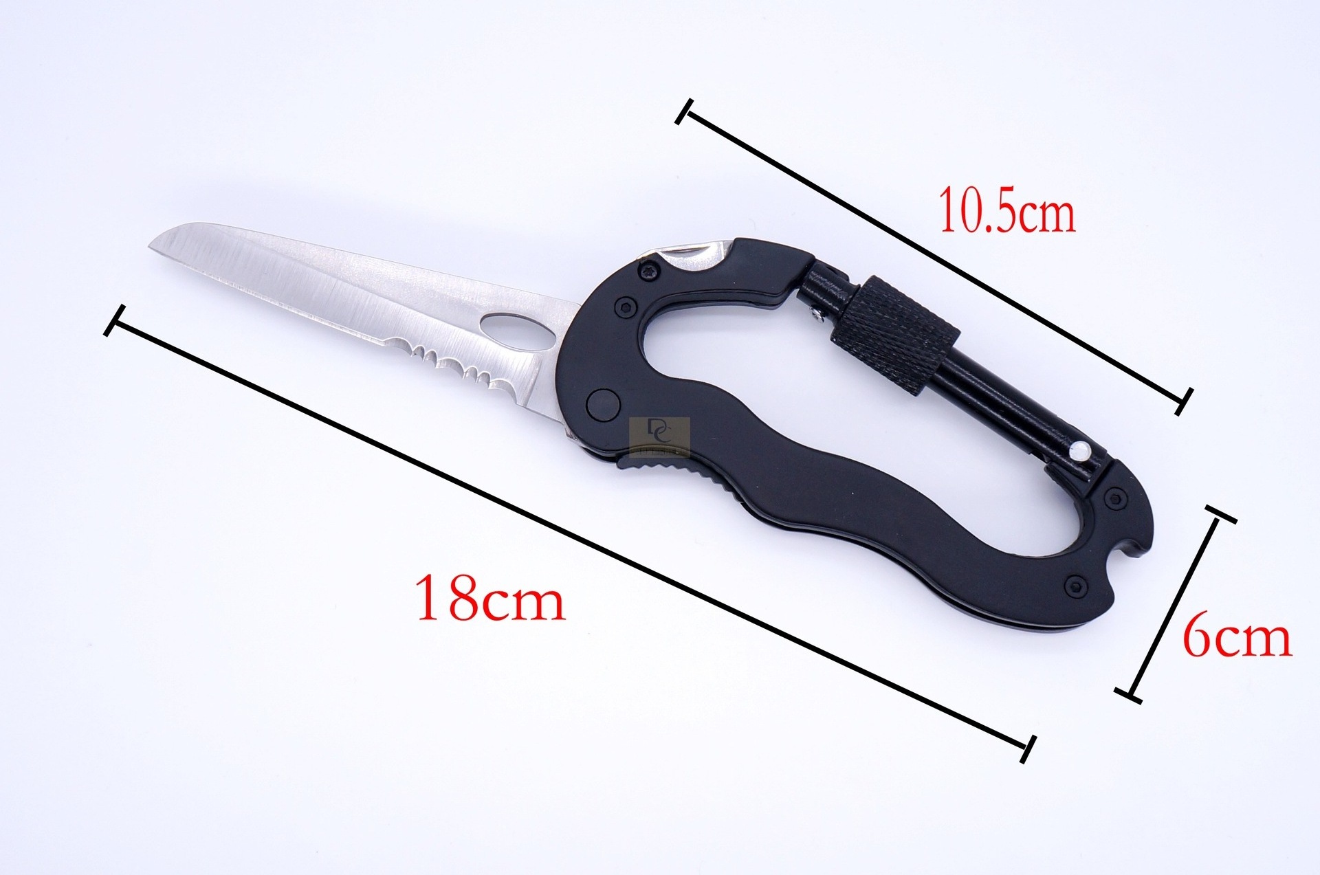 5 In 1 Multifunctional Self Defense Tools Climbing Carabiner Security Hook Gear Buckle Outdoorpersonal Tactical Knife