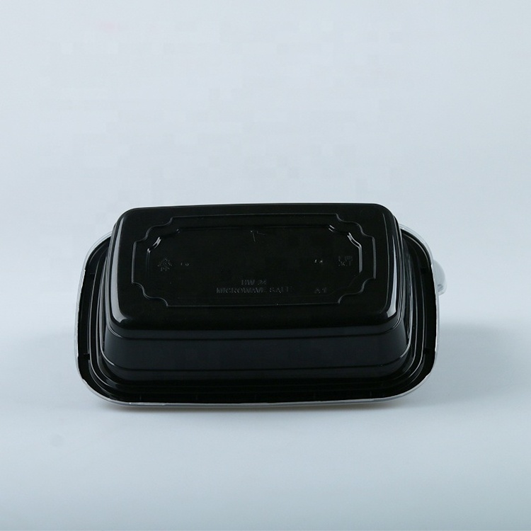 Wholesale single cell thickened American square box disposable plastic food lunch box takeout food container with lids