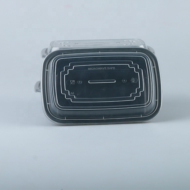 Wholesale single cell thickened American square box disposable plastic food lunch box takeout food container with lids