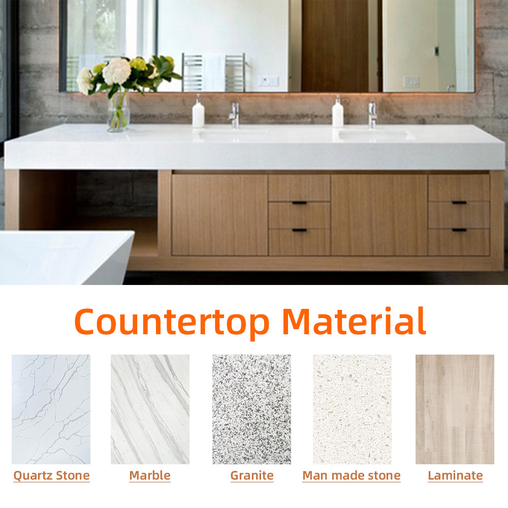 Customized Bathroom Cabinet Melamine Board Bathroom Vanity Units Washbasin Cabinet