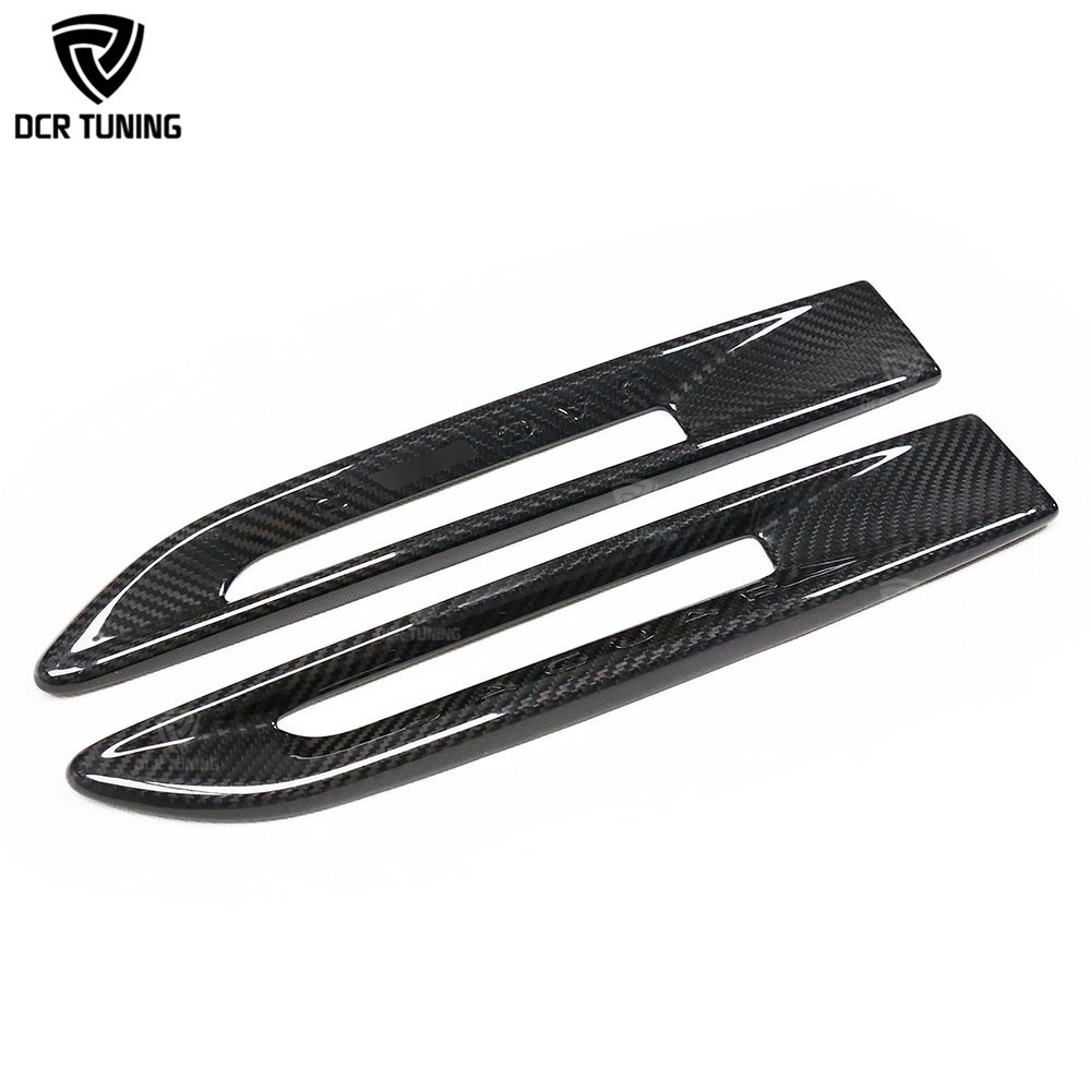 Add on Style Side Fender Trim for Jaguar XF Dry Carbon Fiber Light Trim Side Grille 2016 - UP Air Vent Cover