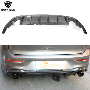 Golf 8 GTI Dry Carbon Fiber Rear Diffuser for Volkswagen VW GTI 2020+ Replace Auto Real Carbon Rear Bumper Lip