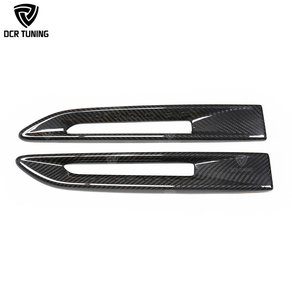 Add on Style Side Fender Trim for Jaguar XF Dry Carbon Fiber Light Trim Side Grille 2016 - UP Air Vent Cover