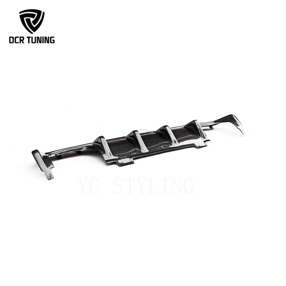 Car Bumpers For Honda 10th Civic Carbon Fiber Rear Diffuser Quad Output Carbon Part Auto Performance 16-21