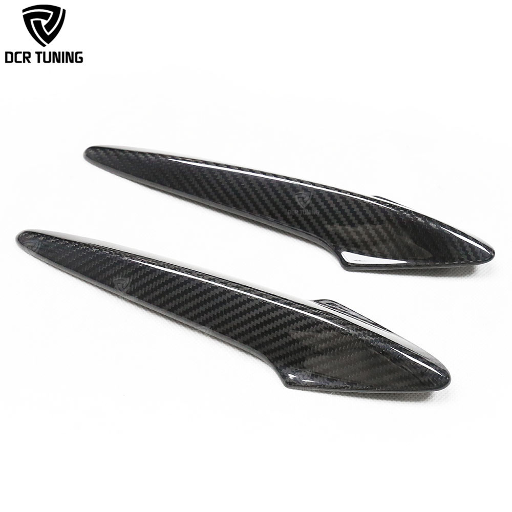 Stick on Dry Carbon Fiber Door Handle Cover for HONDA CIVIC F02 Exterior Pieces Outdoor Trims 2 pcs/set