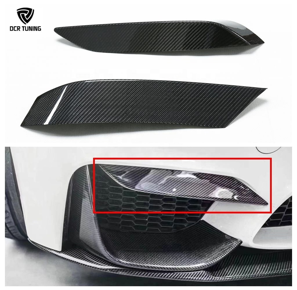 Real Dry Carbon Fiber Rear Bumper Upper Splitters For F80 F82 F83 M3 M4 Dry Carbon Fiber Rear Bumper Exterior Trim Body Kit 2014