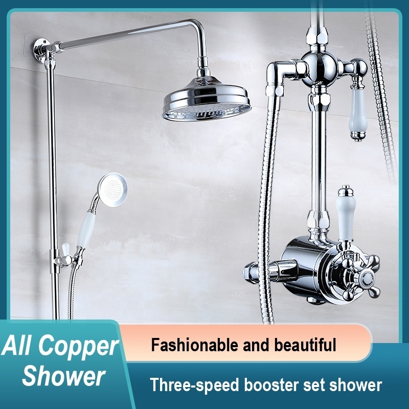 British thermostatic rain shower set bathroom accessories