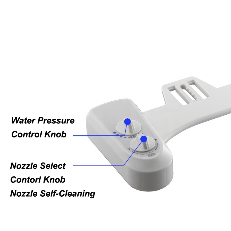 Adjustable 2 jetting manual toilet bidet ABS material toilet bidet bathroom sprayer, bidet spray, portable bidet