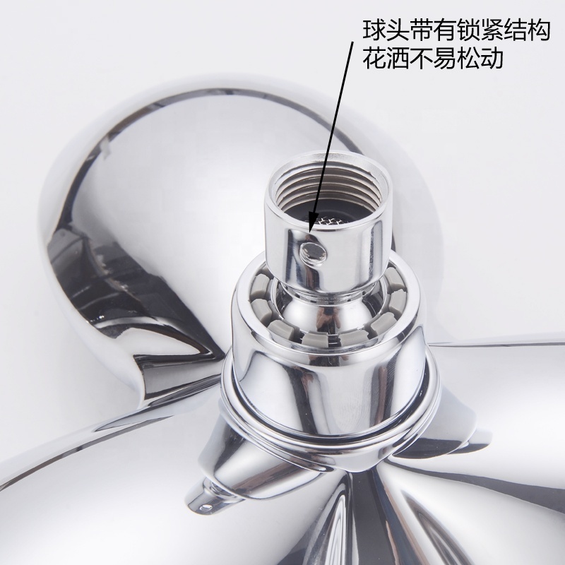 quality modern  3 functions bathroomChrome plated round ABS Plastic bathroom shower shower head