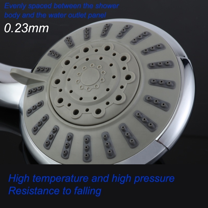 ACS TUV WARS CUPC New Hot sale round Rainfall Hand Shower 5 Function ABS Plastic Shower Head for Bathroom