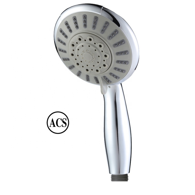 ACS TUV WARS CUPC New Hot sale round Rainfall Hand Shower 5 Function ABS Plastic Shower Head for Bathroom