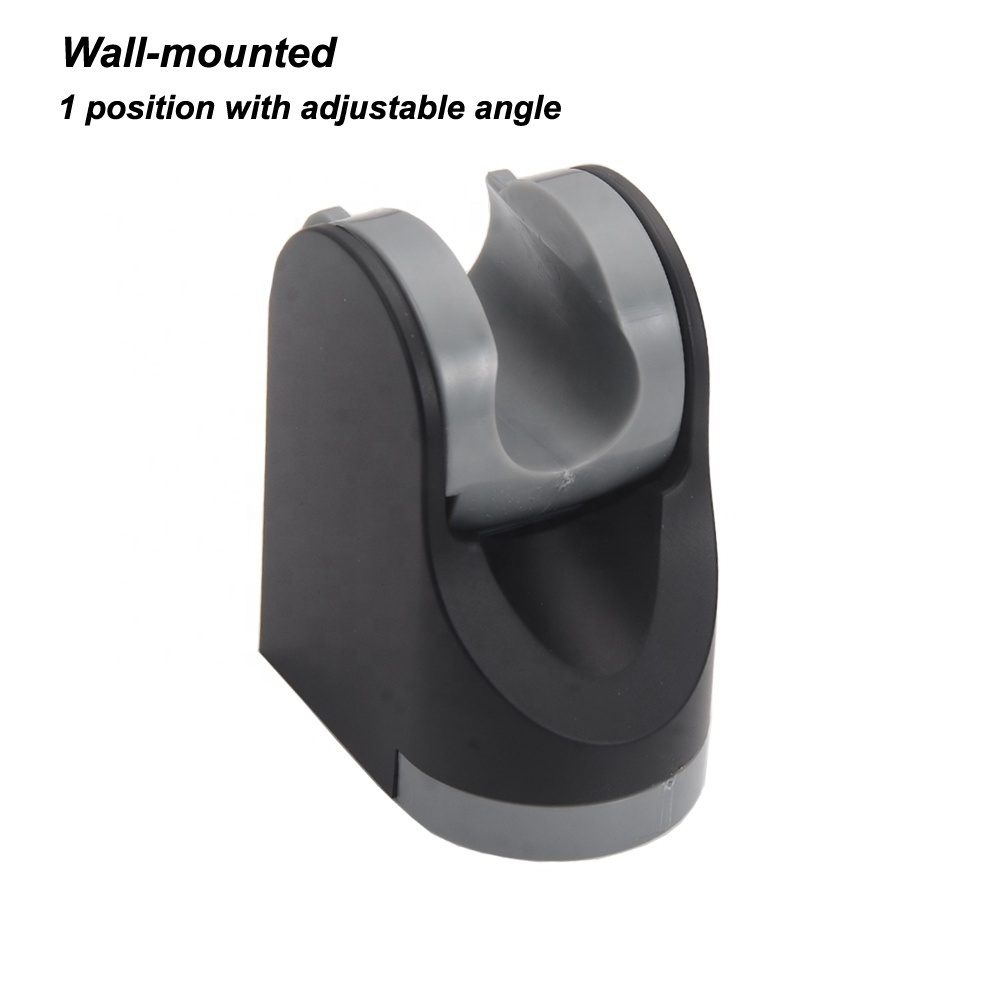 Bathroom accessories matte black  ABS adjustable shower head holder wall mounted replacement bracket,shower fittings