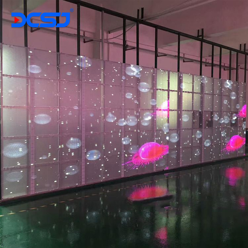 High Brightness Toggery Window Glass Curtain Transparent Led Advertising Screen Transparent Led Film