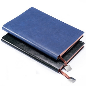 A5 B5 Soft Leather Notebook,PU Customized Conference Business Diary,Wholesale Thread-Bound Planner With Pendant