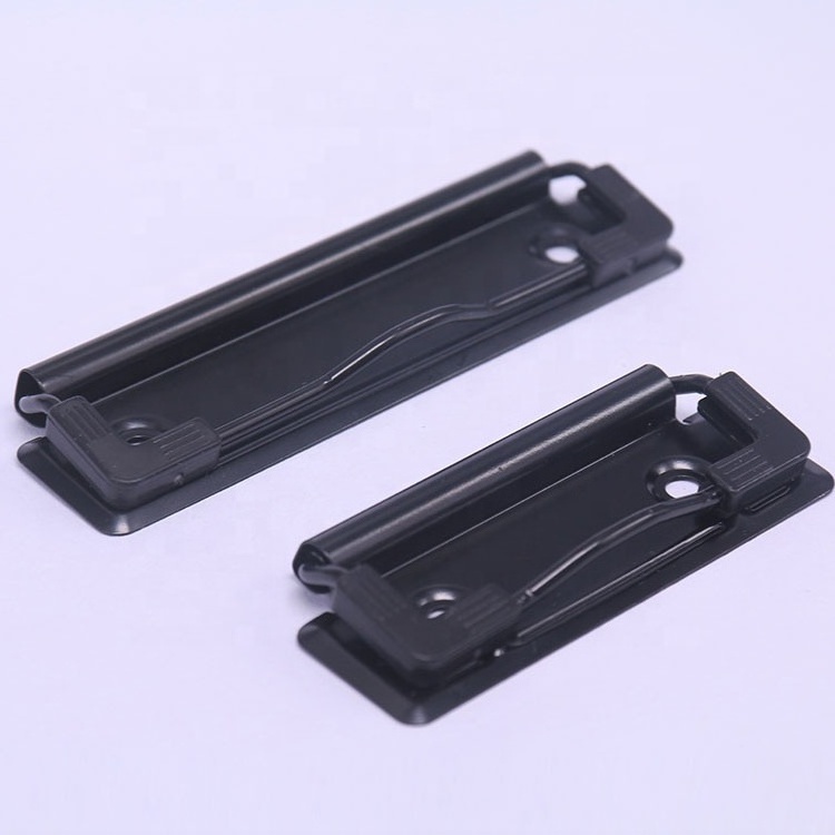 Wholesale 7/10/12cm Metal Stainless Steel Clipboard Clip Accessories Black For A6/A5/A4 File Folder Memu Clip