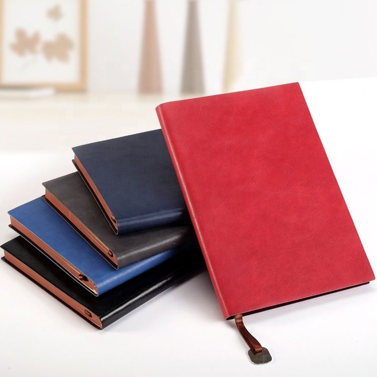 A5 B5 Soft Leather Notebook,PU Customized Conference Business Diary,Wholesale Thread-Bound Planner With Pendant