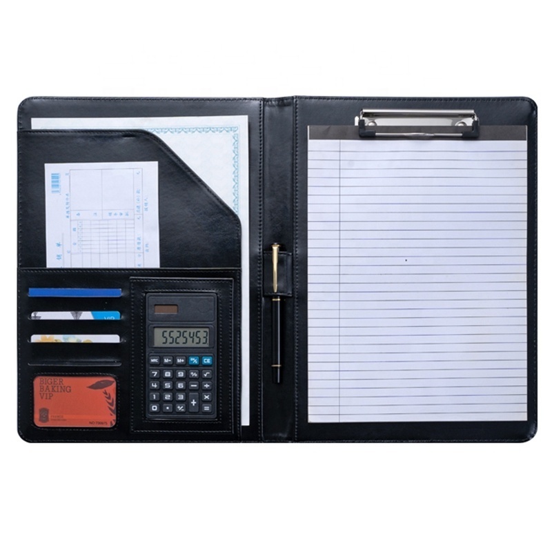 New Fashion PU Leather A4 Document Folder Portfolio Padfolio Clipboard Conference Signature Folder