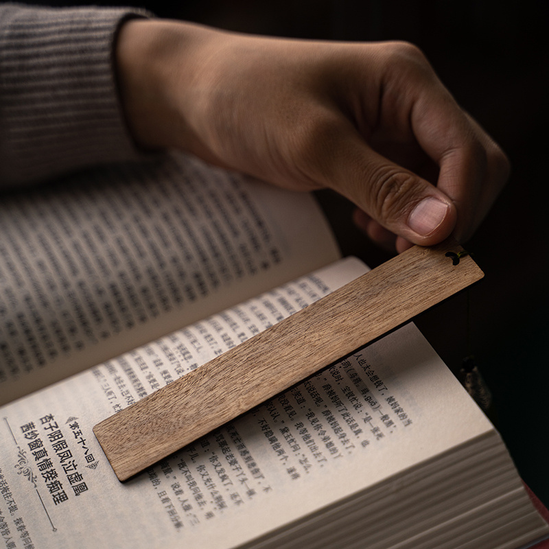 Laser Engraved Bookmark Natural Wood Decorative,Custom Logo Wooden Book Marks,Wooden Bookmark Blank