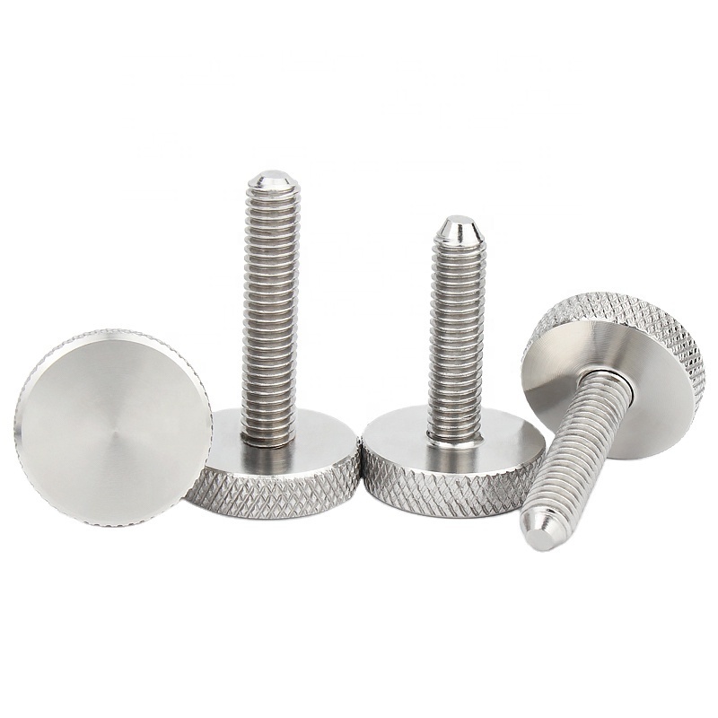 m3 m4 m5 m6 m8 m10 stainless steel knurled screw hand twist adjustment bolt big head advertising mirror screw