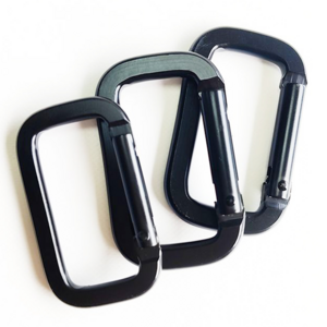 SDPSI DCT Black aluminum alloy stainless  locking small mini metal steel clip snap carabiner