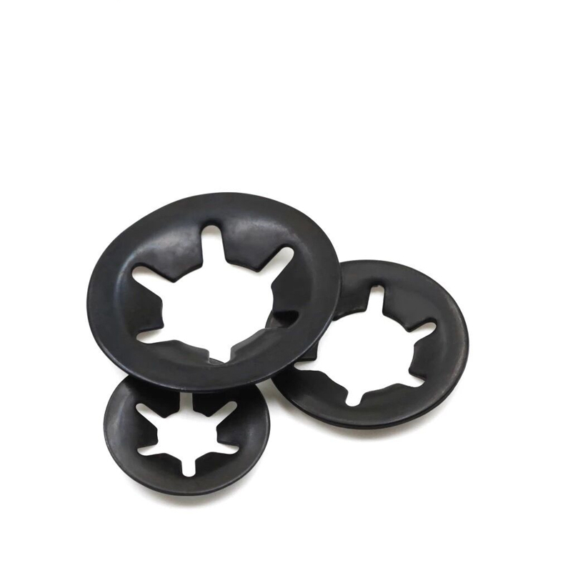 SDPSI DCT Black Oxide Spring steel internal  Retaining   capped star Quick Fixing push on lock washer for shaft