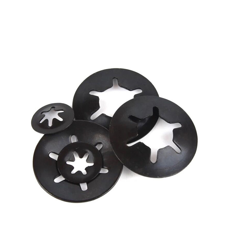 SDPSI DCT Black Oxide Spring steel internal  Retaining   capped star Quick Fixing push on lock washer for shaft