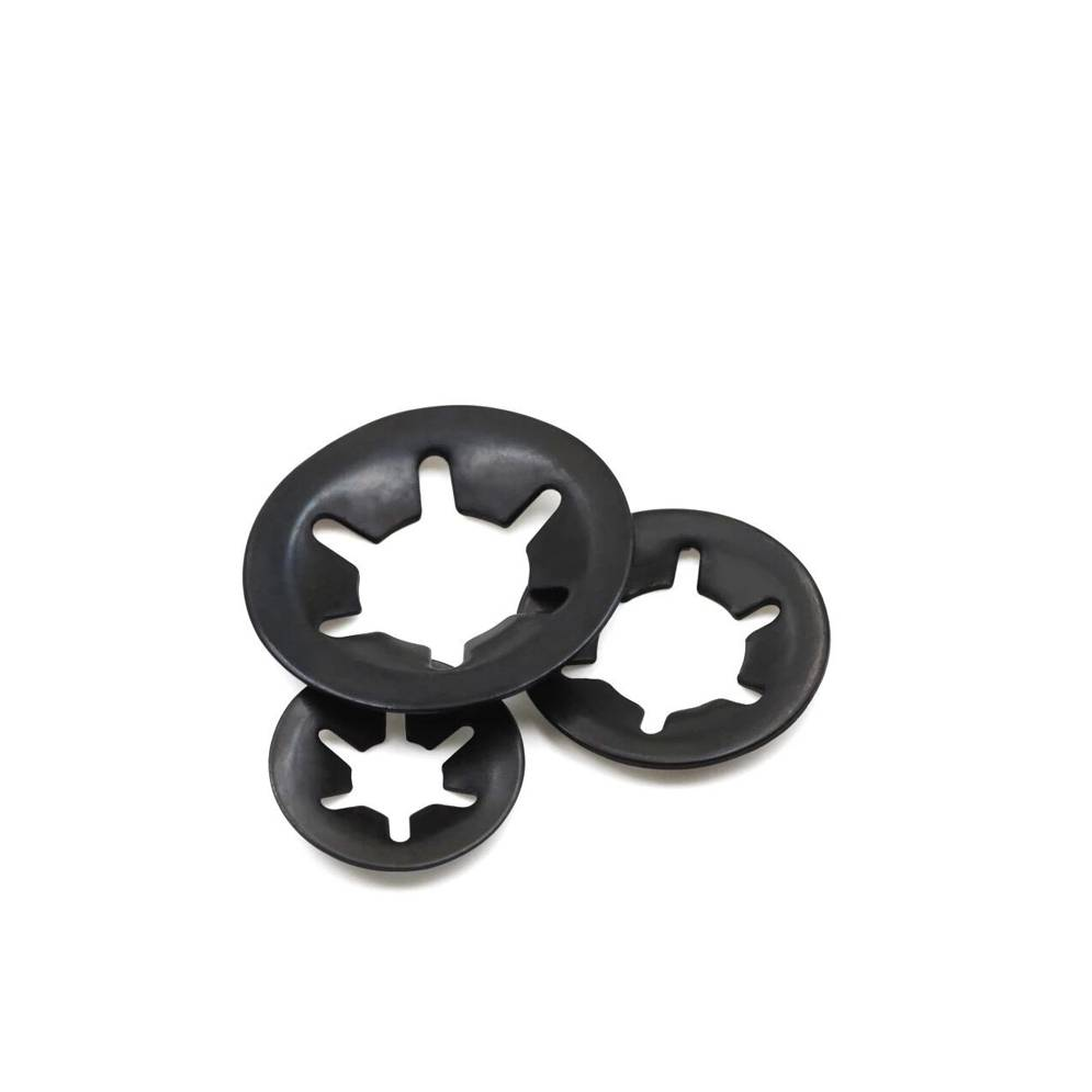 SDPSI DCT Black Oxide Spring steel internal  Retaining   capped star Quick Fixing push on lock washer for shaft