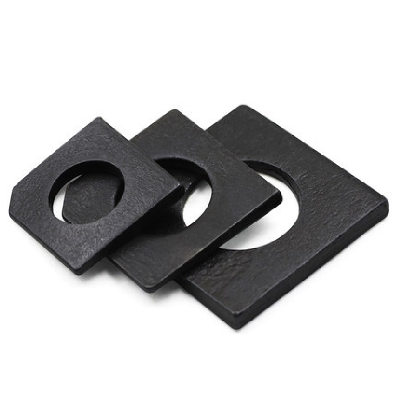 SDPSI DCT carbon steel 65Mn GB852 Square Taper Washers with Round Hole For Slot Section Black