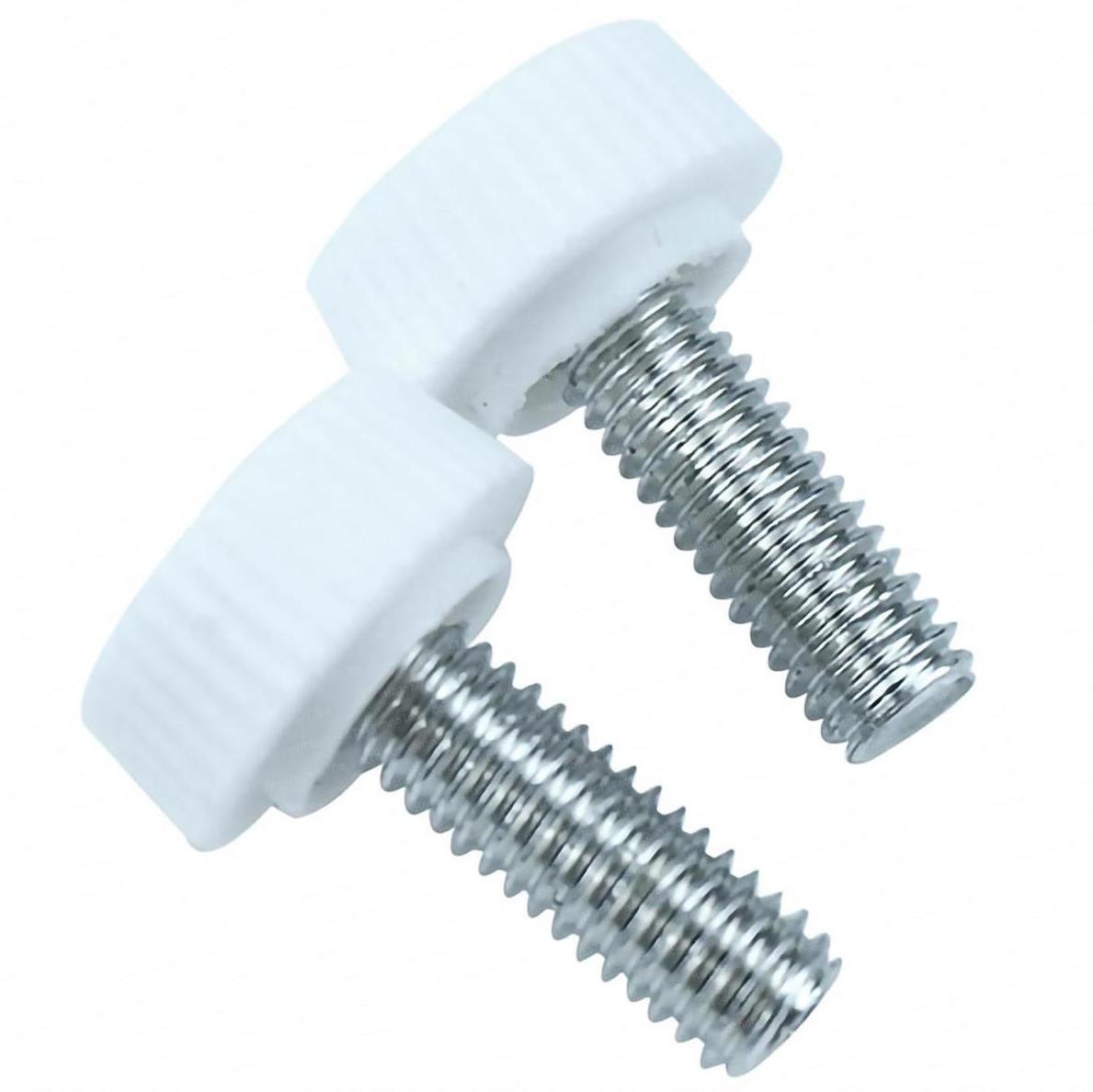 SDPSI DCT M4 M5 M6 White Head Handle Hand Round Knurled Rubber Thumb Screw Plastic Tighten Bolt Nuts Knob