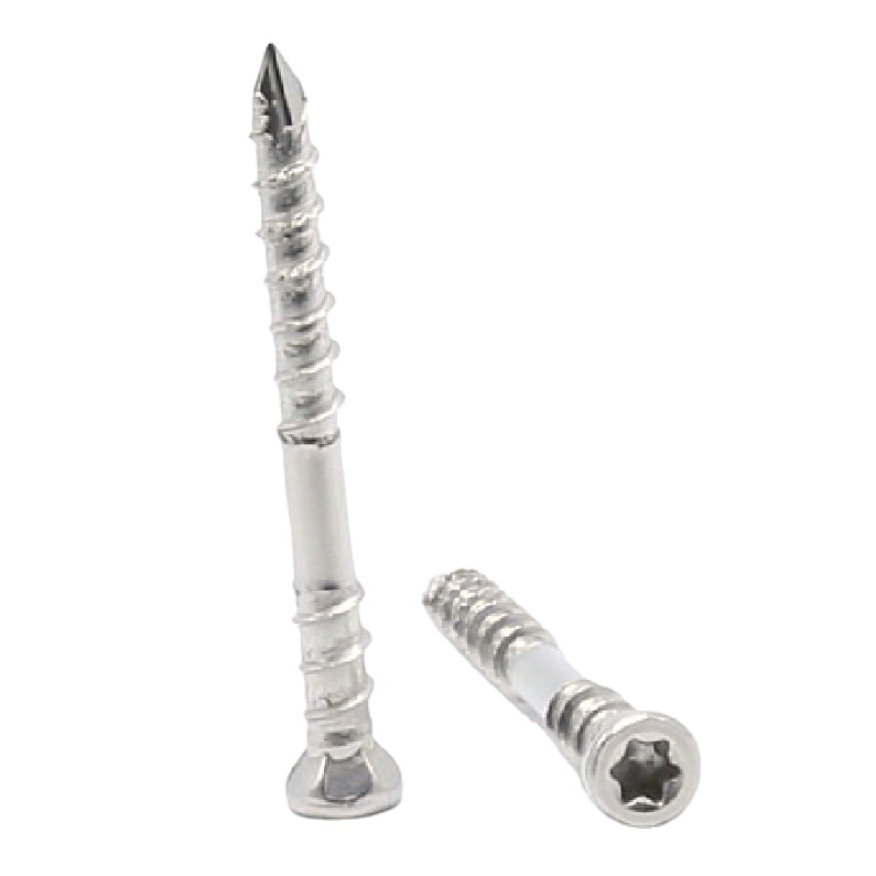 SDPSI304 316 stainless steel flat head self-tapping screws with 6 nibs countersunk phillips /star/ torx drive screws