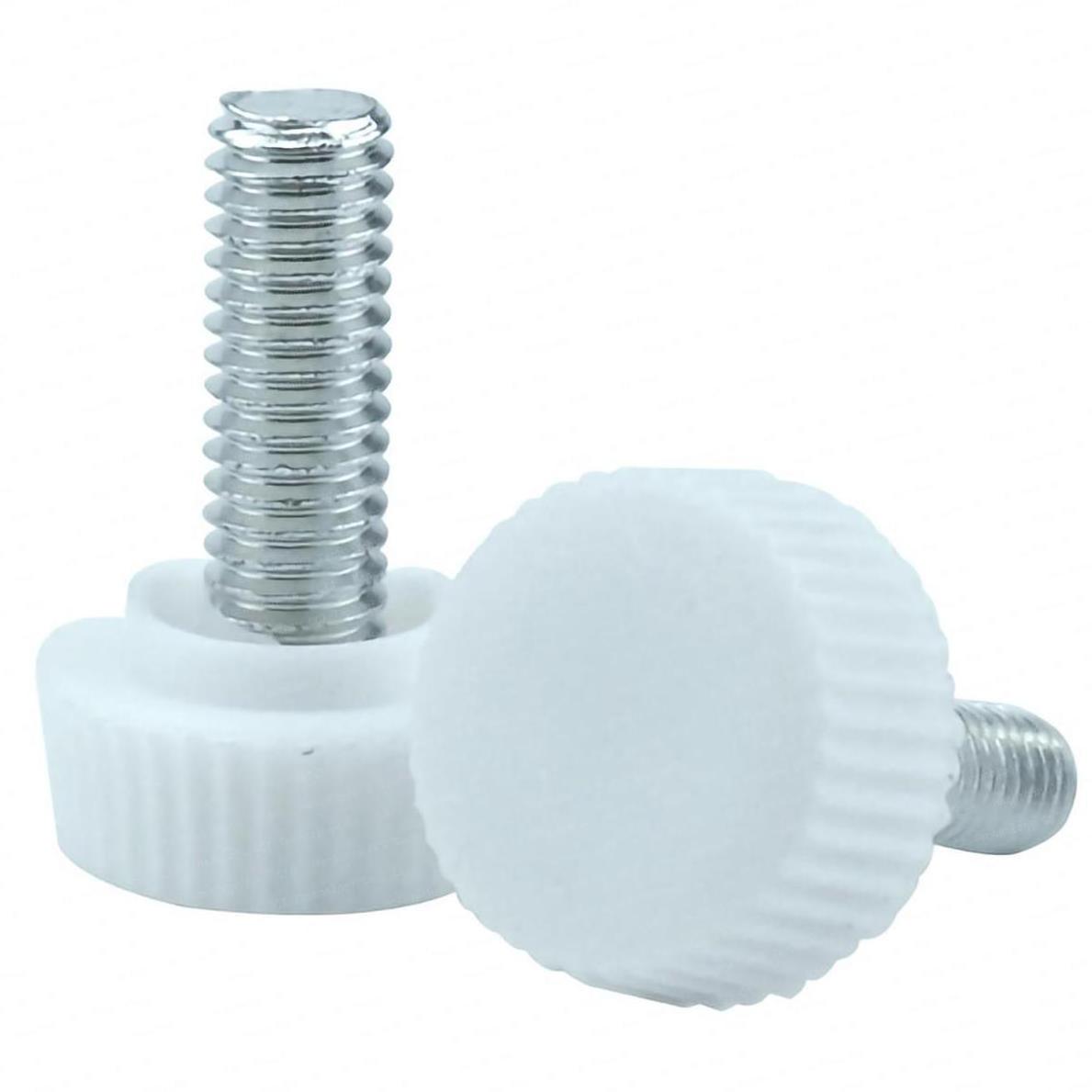 SDPSI DCT M4 M5 M6 White Head Handle Hand Round Knurled Rubber Thumb Screw Plastic Tighten Bolt Nuts Knob