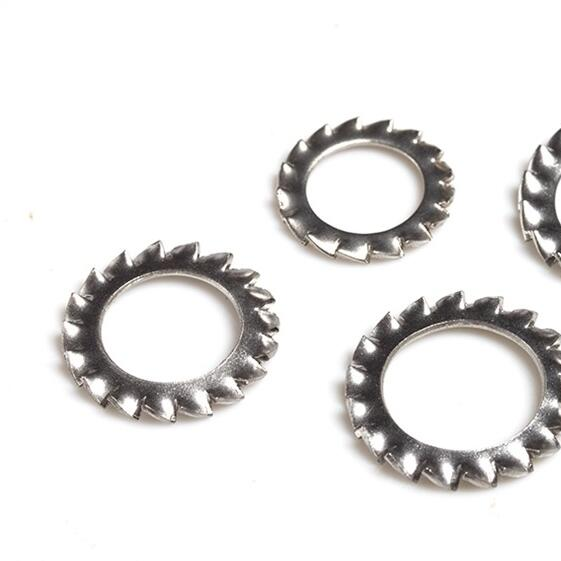 SDPSI20pcs M14 M16 M20 Stainless Steel External Serrated Shake-proof Washer Lock Washer External Toothed Gasket Washers