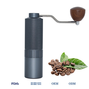 Black Walnut Solid Wood Handle Milling Stainless Steel Commercial Expresso Manual Coffee Grinder