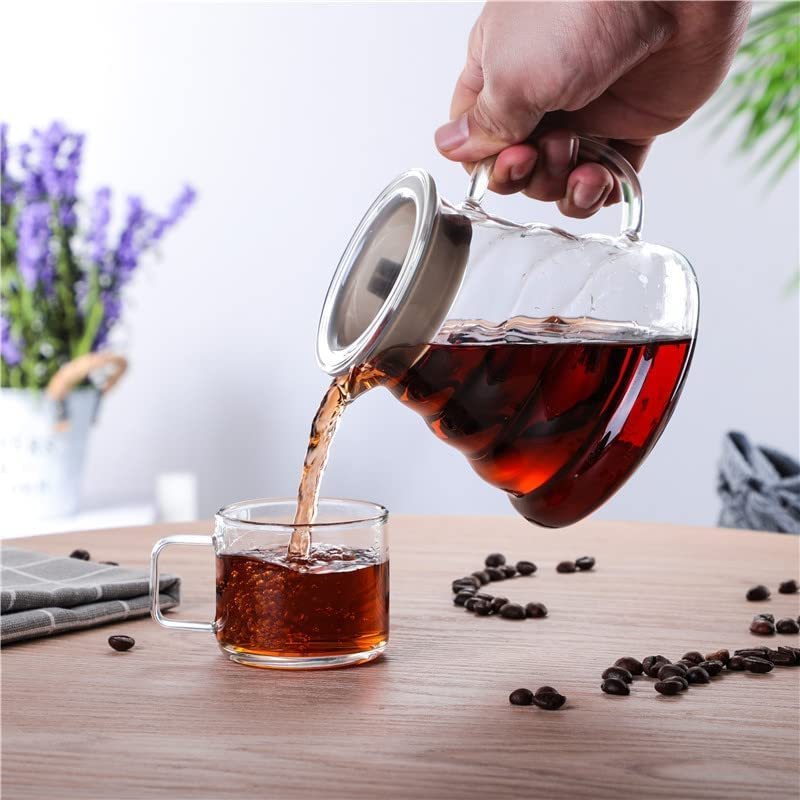 High Quality Heat Resistant Small 450ml Glass coffee Carafe Coffee Server Coffee Sharing Pot