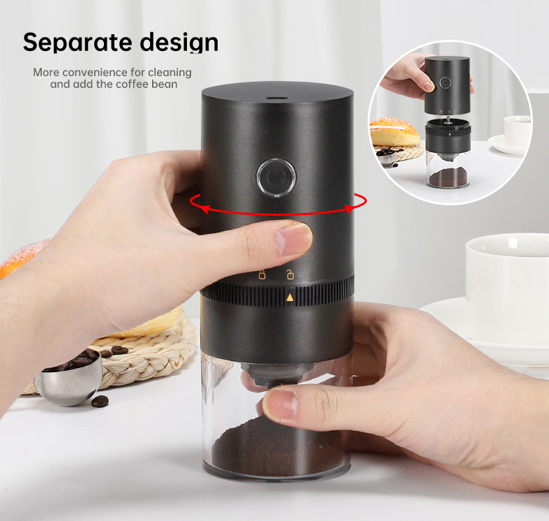 NEW Battery Grinders Coffee Electric Machine Ferris Wheel Design Wooden Coffee Grinder