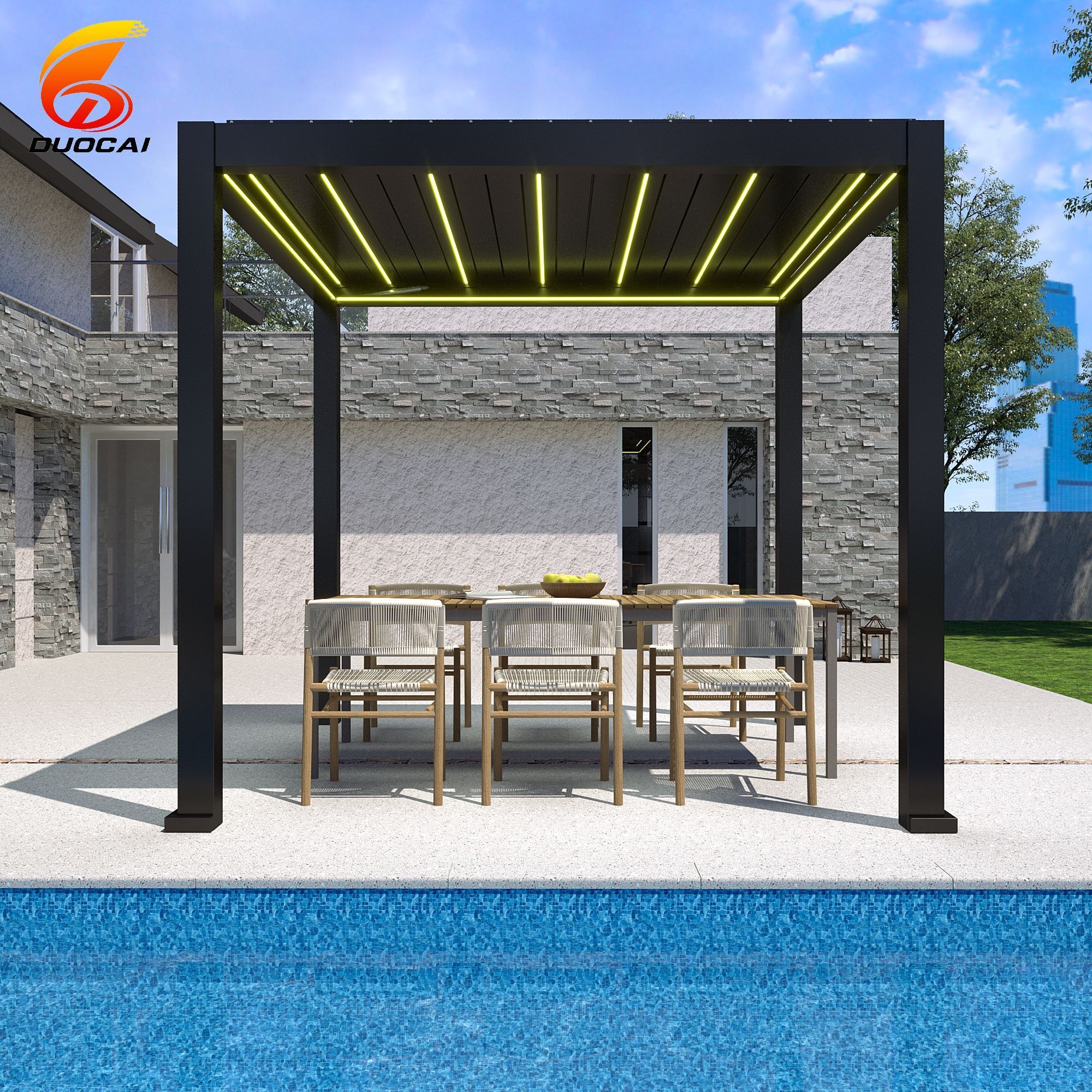 Patio gazebo replacement canopy aluminium luxury garden gazebo manufacturer