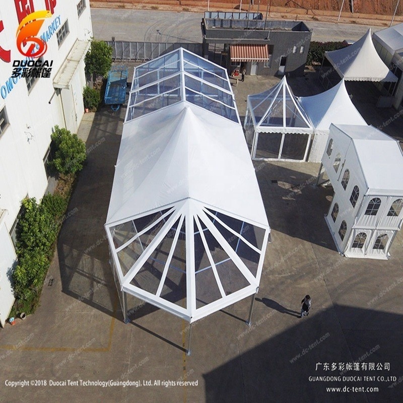 Outdoor 40x20 storm proof pvc canopy stretch marque frame tent 10x30 party event wed tent