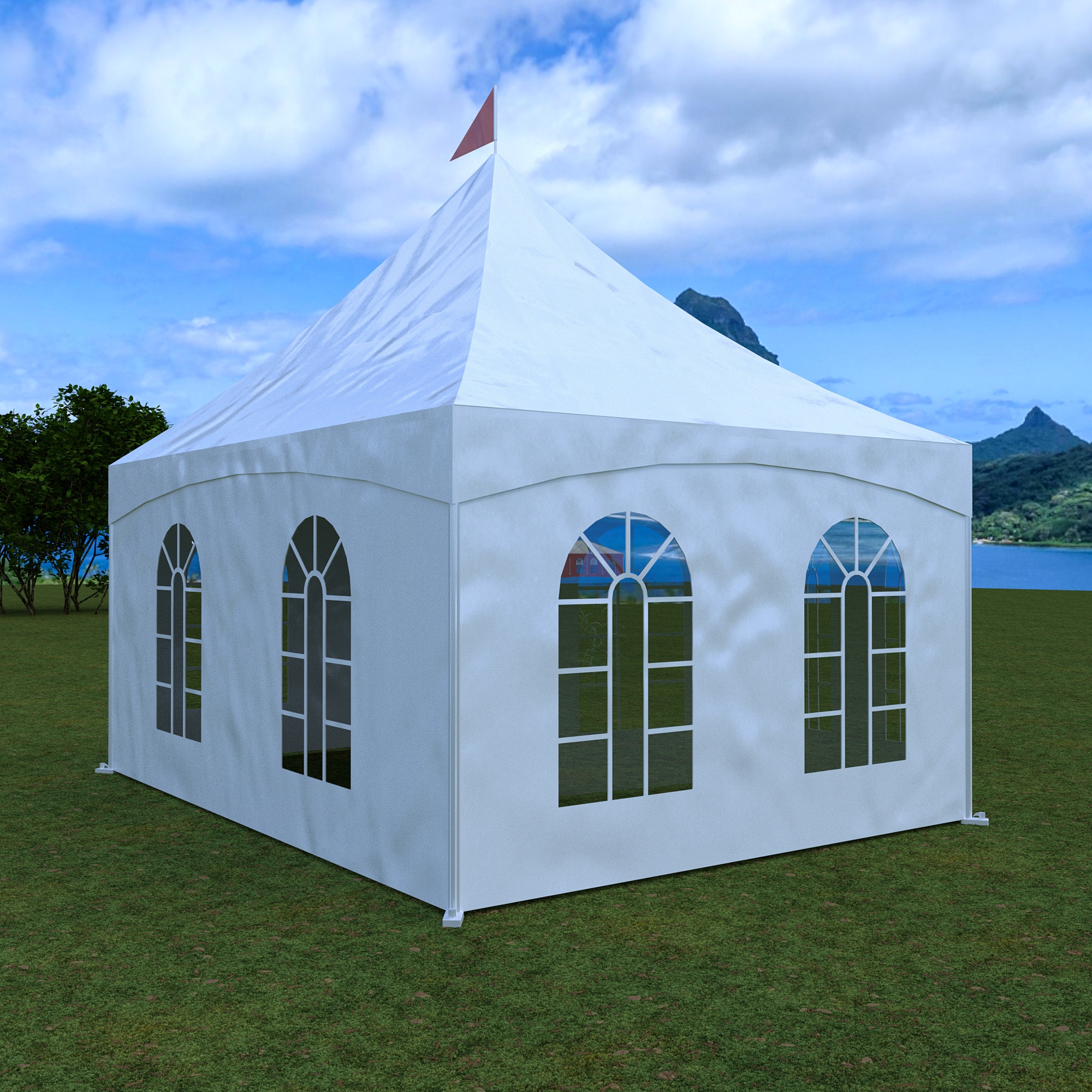 Hot sale 3x3 4x4 5x5 6x6 m event tent outdoor 10x10 13x13 16x16 20x20 ft wedding party tension tents