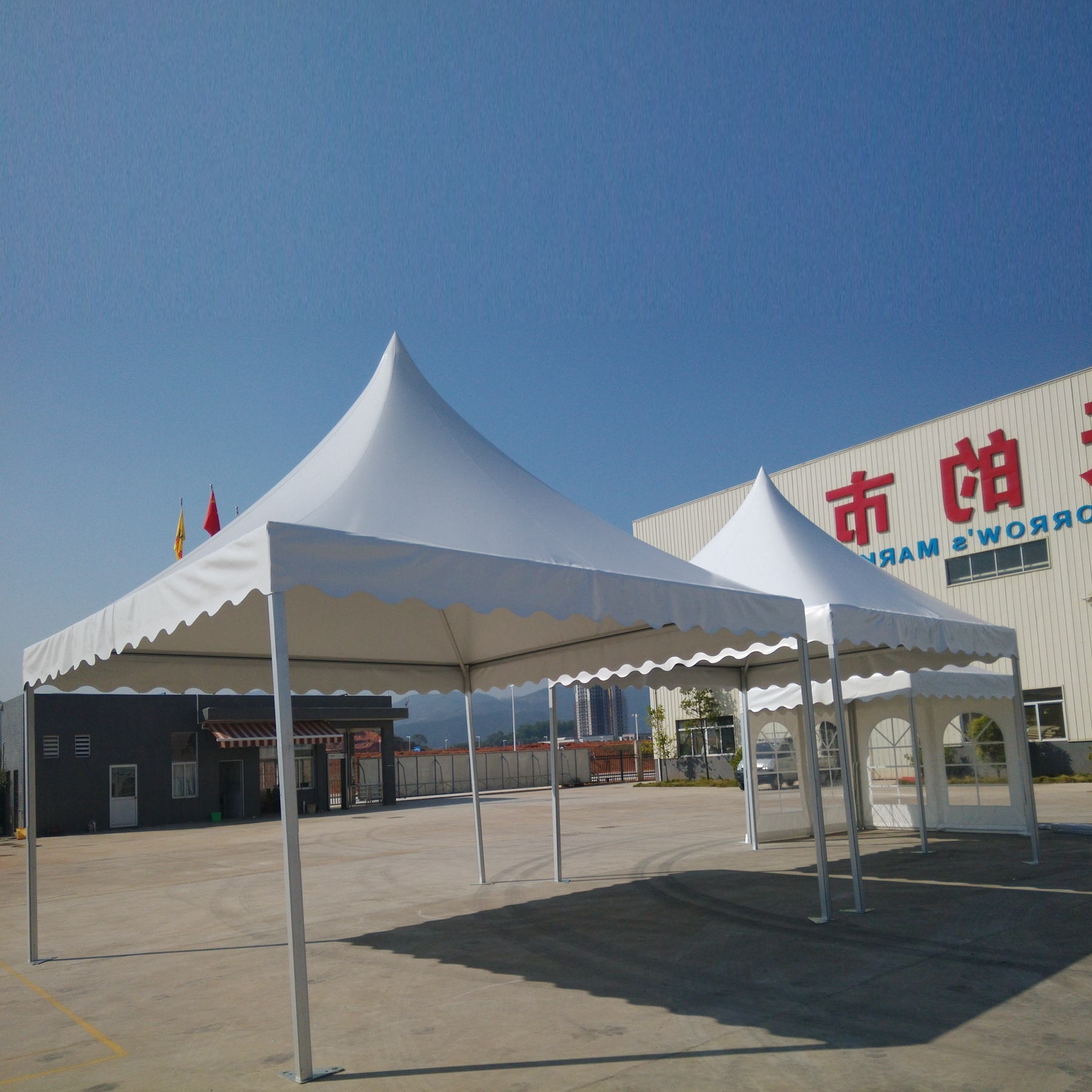 Outdoor waterproof pagoda tent custom folding advertising logo gazebo 3X3 canopy tent