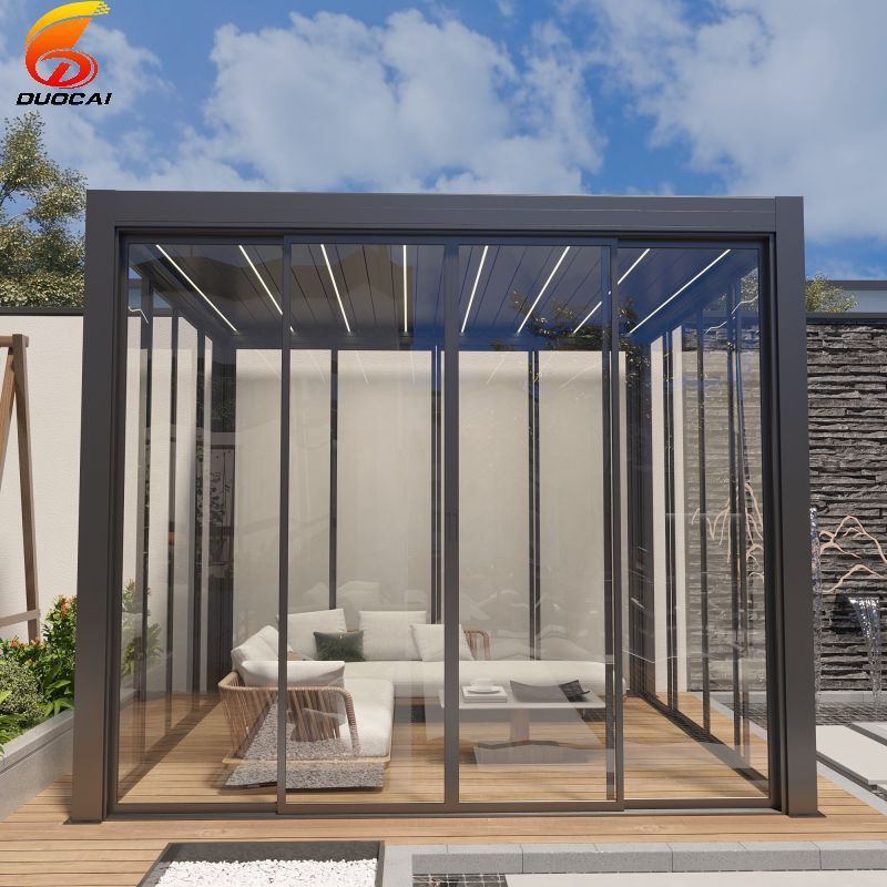 Aluminum Gazebo Pergola Louver Pergola Smart Pergola Motorized Garden Aluminium Waterproof Factory 3x3 3x4 4x4 4x6 6x4m