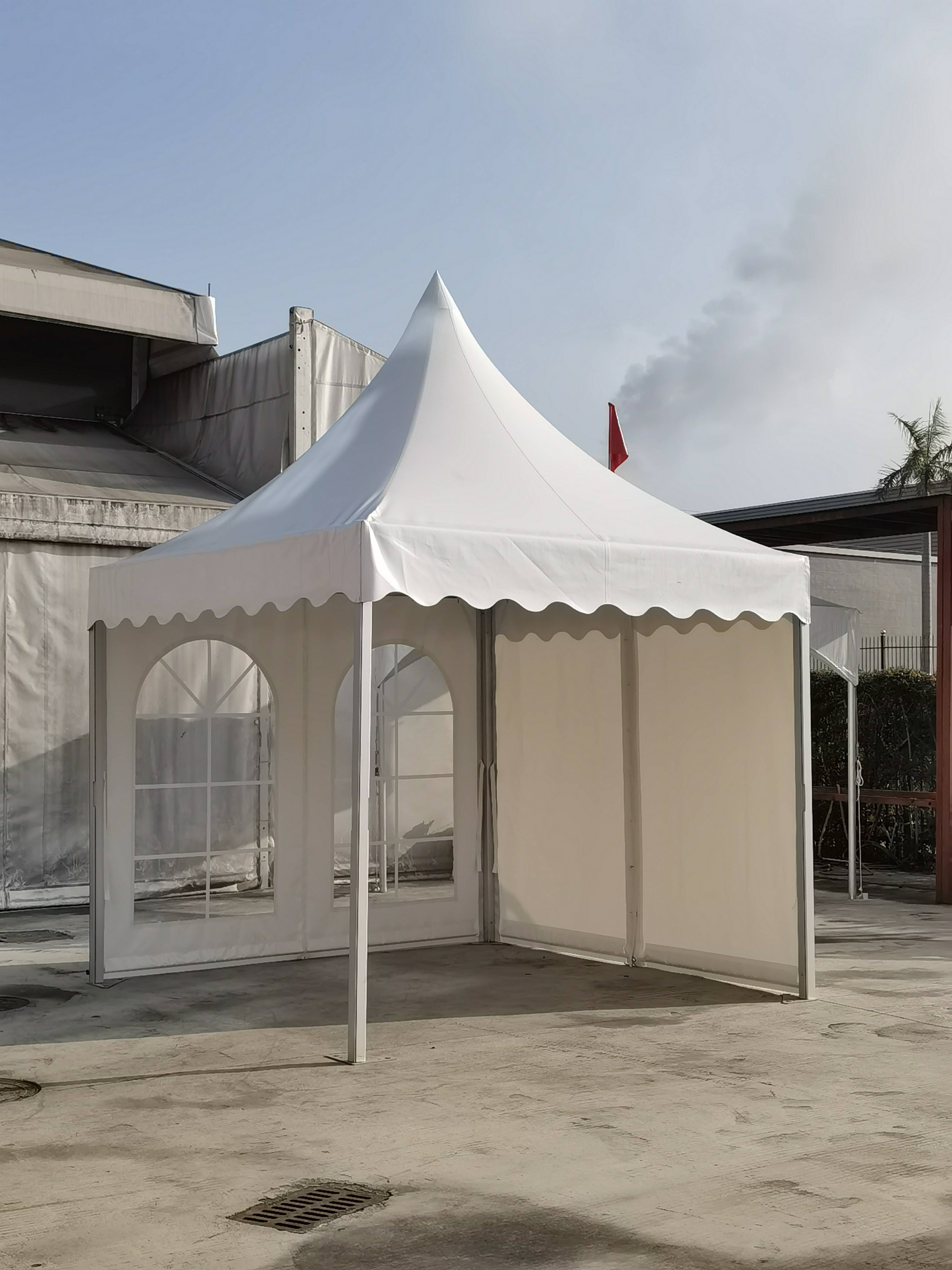 Frame Outdoor Pagoda Tent Gazebo Wedding Event Tent Wholesale Aluminum High Peak White PVC 15 - 20 Years DC Tent Aluminum Canopy