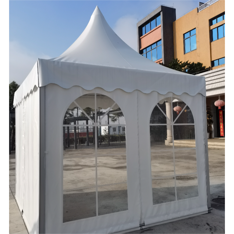 Customized Aluminum Frame PVC Pagoda Tent with White PVC Wall for Outdoor Events and Trade Shows