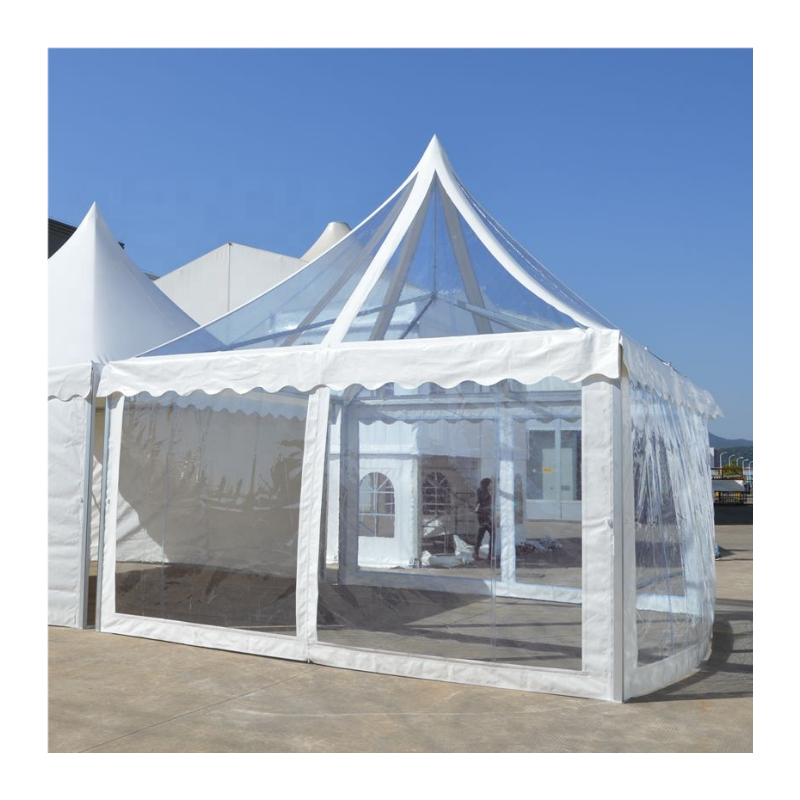 Clear tent luxury wedding party canopy pagoda tent 10 by 10