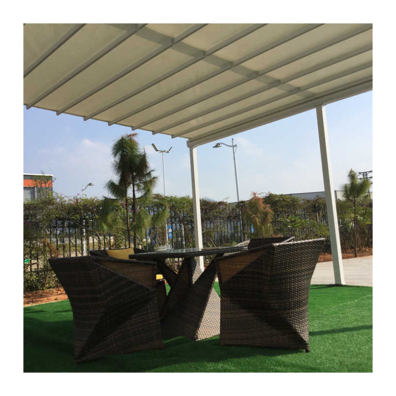 Outdoor Pergola Sun Shade Canopy Awnings Ten Roof Aluminum Store Front Aluminum Automatic Systems Retract Pvc Aluminum Frame