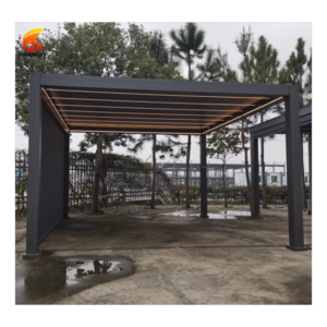 Duocai 10x10 13x10 13x13 20x13 Ft Feet OEM Pergola Modern Outdoor Bioclimatic Aluminium Motorized Louvered Pergola