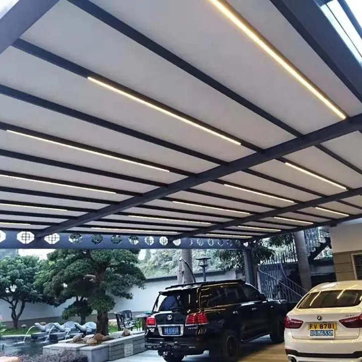 Outdoor Pergola Sun Shade Canopy Awnings Ten Roof Aluminum Store Front Aluminum Automatic Systems Retract Pvc Aluminum Frame