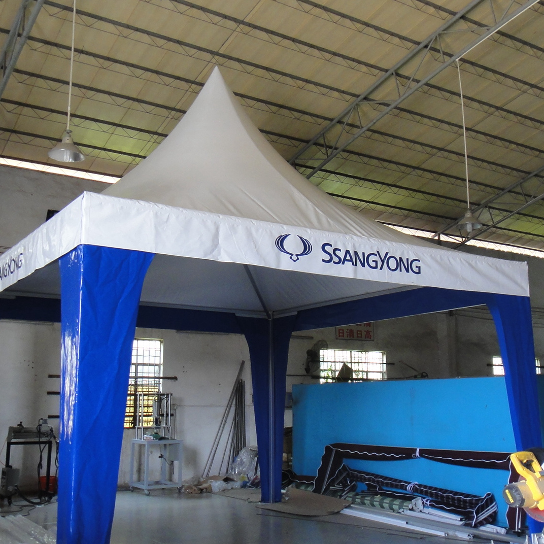 Outdoor waterproof pagoda tent custom folding advertising logo gazebo 3X3 canopy tent