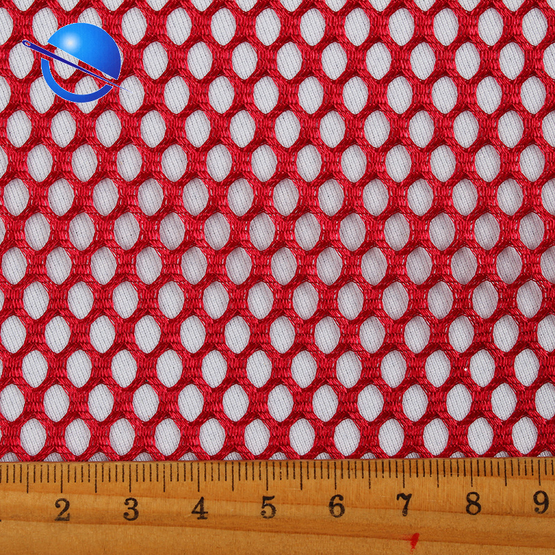 100% polyester jersey hexagonal durable 2-way stretch mesh fabric for hammock