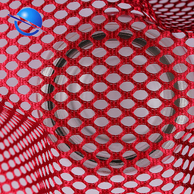 100% polyester jersey hexagonal durable 2-way stretch mesh fabric for hammock