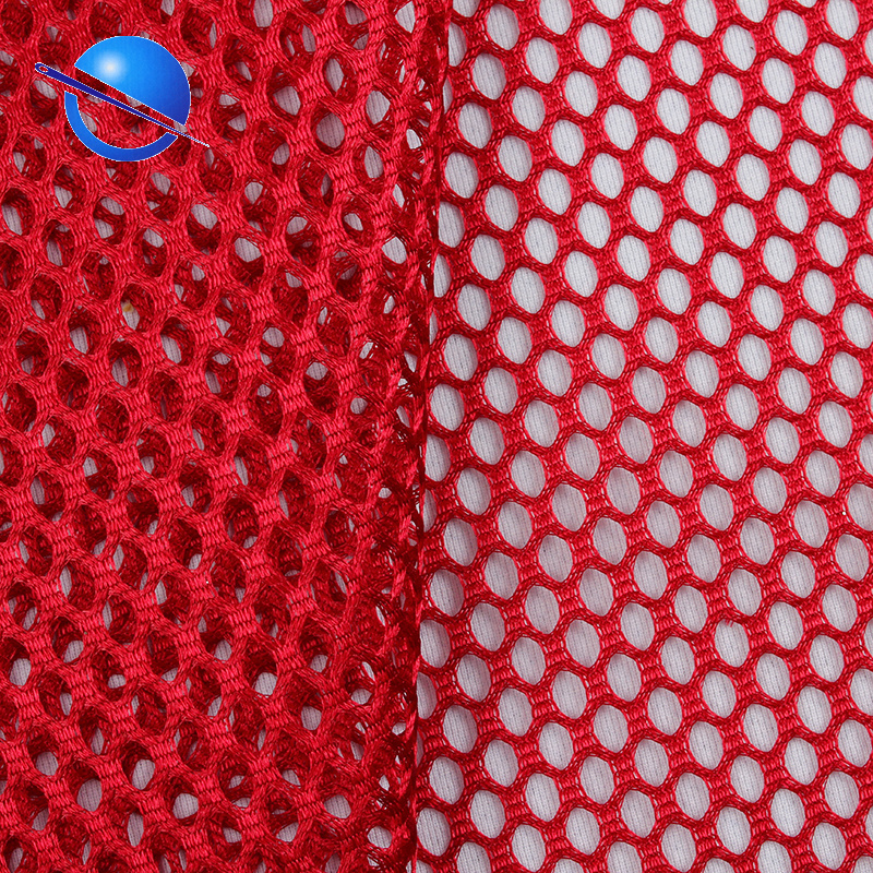 100% polyester jersey hexagonal durable 2-way stretch mesh fabric for hammock